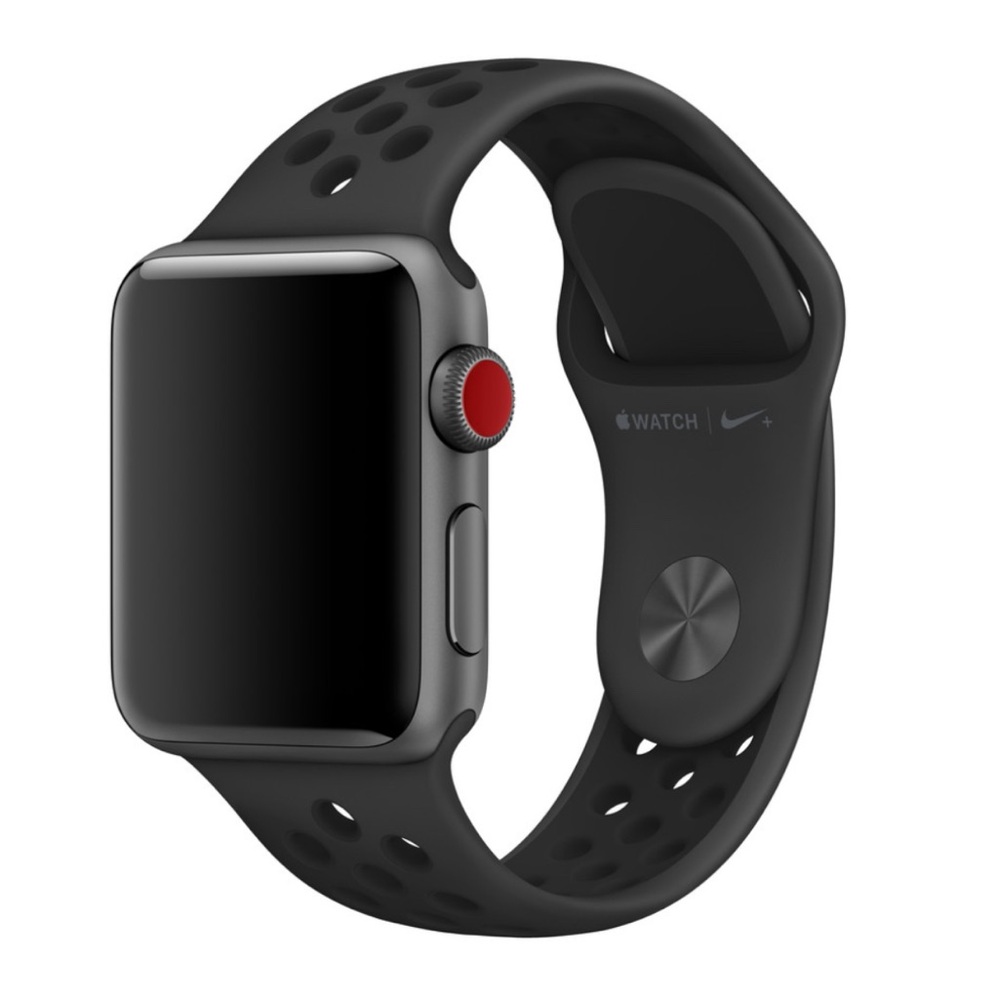 NWT Genuine Apple Anthracite/Black Nike Sport Band Watch Band 44MM